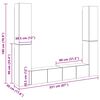 vidaXL Wall Mounted TV cabinets 6 pcs Old Wood Engineered Wood