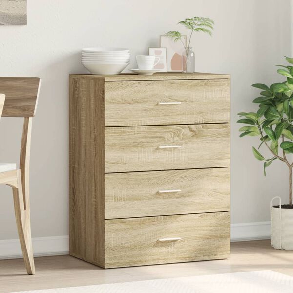 vidaXL Sideboard Sonoma Oak 60x39x80 cm Engineered Wood
