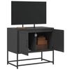 vidaXL TV Cabinet Black 68.5x39x60.5 cm Steel
