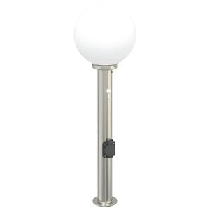 vidaXL Bollard Light with Sensor&Outlet 80 cm Stainless Steel IP44