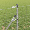 vidaXL Fence with Post Silver 0.8 x 25 m Steel and PVC