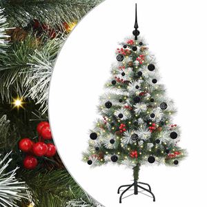 vidaXL Artificial Christmas Tree Green and white 150 cm