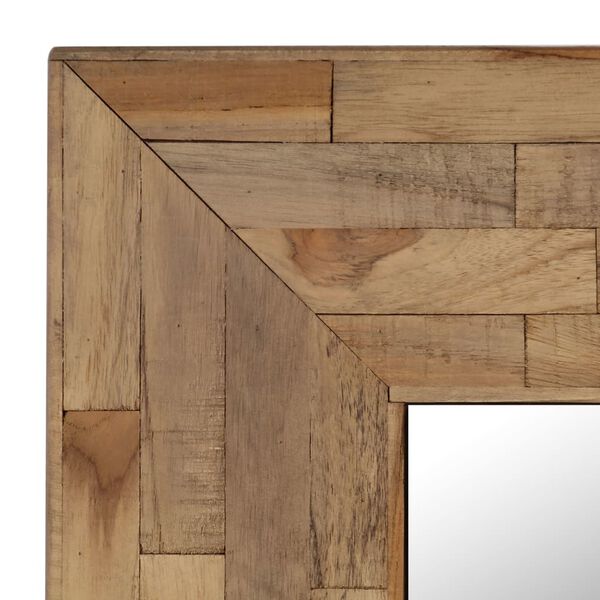 vidaXL Mirror Reclaimed Teak 50x50 cm