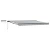 vidaXL Electric Retractable Awning Anthracite and White 5 x 3.5 m