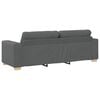 vidaXL Sofa 3 pcs Dark Grey Fabric