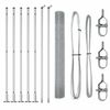 vidaXL Welded Wire Fence with Concrete Base 10 x 1.2 m Silver Mesh
