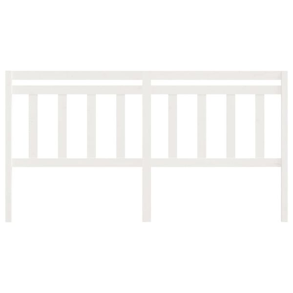 vidaXL Bed Headboard White 186x4x100 cm Solid Wood Pine