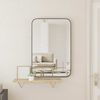vidaXL Wall-mounted Mirror Black 40x60 cm Rectangle