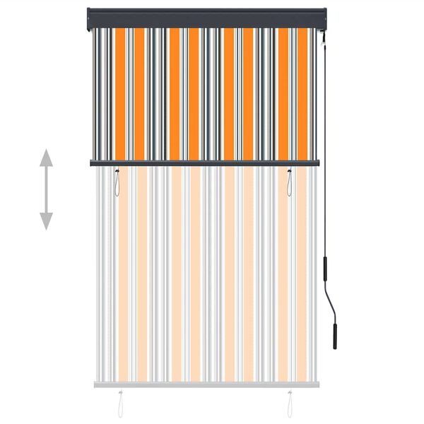 vidaXL Outdoor Roller Blind 100x250 cm Yellow and Blue