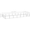 vidaXL Dog Kennel Silver 21 m&sup2; Steel