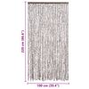 vidaXL Insect Curtain Taupe and White 100x220 cm Chenille