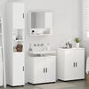 vidaXL Bathroom Furniture Set 4 pcs White Engineered wood & Metal