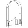 vidaXL Garden Arch with Gate Black 138x40x238 cm Iron