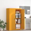 vidaXL Storage Cabinet 2 pcs Mustard Yellow 90 x 40 x 140 cm Steel