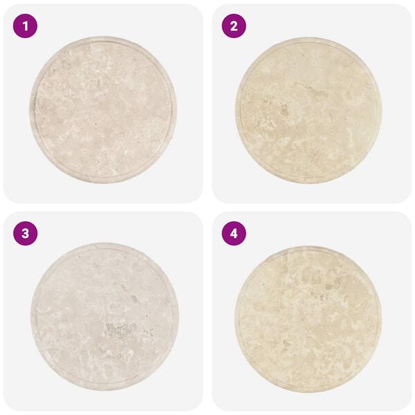 vidaXL Table Top Cream &Oslash;40x2.5 cm Marble