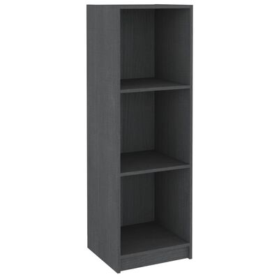vidaXL Book Cabinet/Room Divider Grey 36x33x110 cm Solid Pinewood