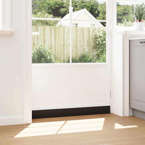 vidaXL Screw-on Door Brush Seals 6 pcs White 100 cm Aluminium Alloy