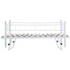 vidaXL Bed Frame without Mattress White Steel 180x200/90x200 cm
