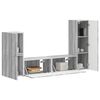 vidaXL TV Cabinet Set Wall-mounted 4 pcs Grey Sonoma Engineered Wood