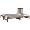 vidaXL Pull-out Day Bed without Mattress Honey Brown 2x(90x190) cm
