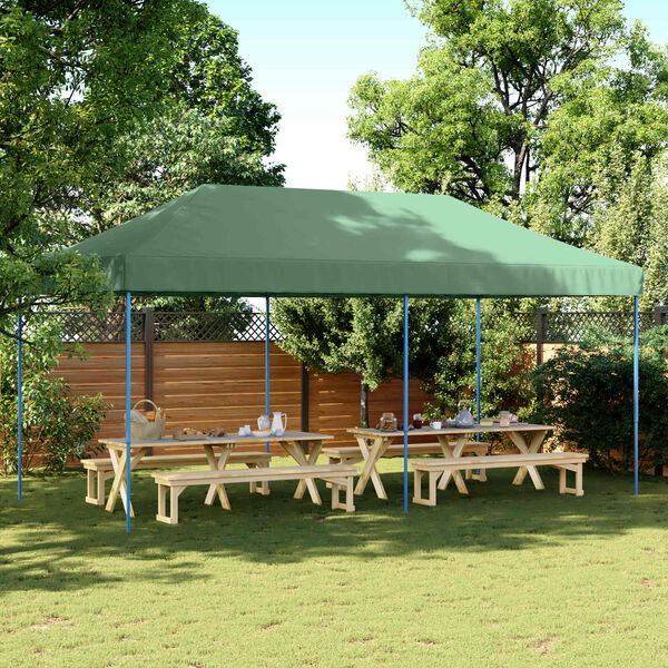 vidaXL Party Tent Folding Green 292 x 580 x 315 cm Oxford Fabric