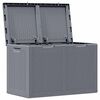 vidaXL Garden Storage Box Grey PP Rattan 180 L