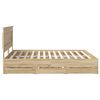 vidaXL Bed Frame with Drawer Sonoma Oak 200 x 200 cm Engineer Wood