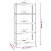 vidaXL 5-Layer Shelves 4 pcs Anthracite Steel&Engineered Wood