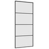vidaXL Sliding Door with Hardware Set Black 90x205 cm ESG Glass