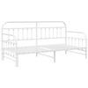 vidaXL Daybed Frame with Headboard White 107 x 203 cm Steel