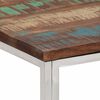 vidaXL Coffee Table Silver Stainless Steel and Solid Wood Reclaimed