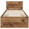 vidaXL Bed Frame with Headboard Old Wood 75 x 190 cm Engineered Wood