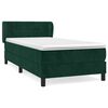 vidaXL Box Spring Bed with Mattress Dark Green 80x200 cm Velvet