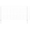 vidaXL Outdoor Wild Fence with Posts 50 x 1.2 m Galvanised Steel Mesh