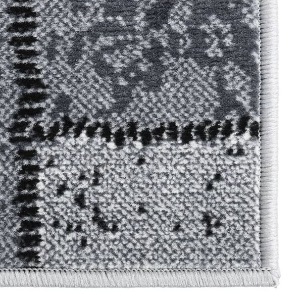 vidaXL Runner Rug BCF Grey with Block Pattern 80x500 cm