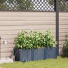 vidaXL Garden Planter 3 pcs Grey 120 x 40 x 37.5 cm Plastic