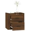 vidaXL Wall-mounted Bedside Cabinet Brown Oak 50x36x47 cm