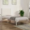 vidaXL Bed Frame without Mattress White 90x190 cm Single Solid Wood