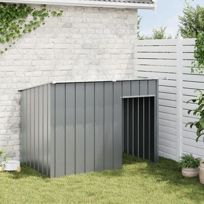 vidaXL Dog House with Roof Anthracite 153x91x110 cm Galvanised Steel