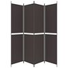 vidaXL 4-Panel Room Divider Brown 200x220 cm Fabric