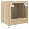vidaXL TV Wall Cabinet with LED Lights Sonoma Oak 40.5x35x40 cm