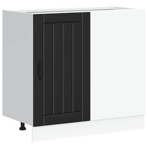 vidaXL Kitchen Base Cabinet "Lucca" Black Engineered Wood