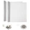 vidaXL Light Shaft Cover with Clips 2 pcs 70 x 130 cm Aluminum Silver