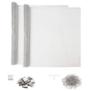 vidaXL Light Shaft Cover with Clips 2 pcs 70 x 130 cm Aluminum Silver