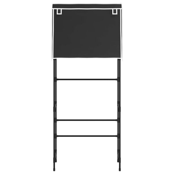 vidaXL 2-Tier Storage Rack over Laundry Machine Black 71x29.5x170.5 cm Iron
