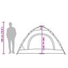 vidaXL Camping Tent 4-Person Grey and Orange Quick Release