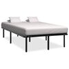 vidaXL Bed Frame without Mattress Black Metal 160x200 cm