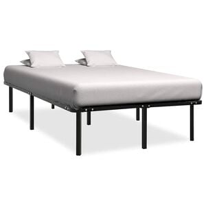 vidaXL Bed Frame without Mattress Black Metal 160x200 cm