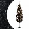 vidaXL Artificial Slim Christmas Tree with Bauble 120 cm 150 LEDs