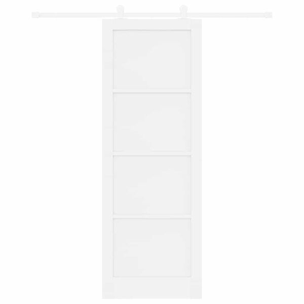 vidaXL Sliding Door ORKDAL White 83 x 232 cm Solid Pine Wood
